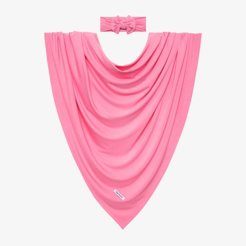 Posh Peanut Pink Lemonade XL Robe /NB Swaddle set